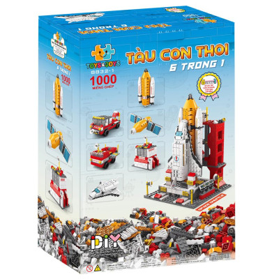 Đồ Chơi Lắp Ráp Tàu Con Thoi 6 Trong 1 - Space Shuttle - Toys&Joys 8832-1 (1000 Mảnh Ghép)