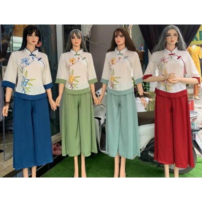 Đồ Lam Đi Chùa # Tàu Lụa Quần Váy # Hoa iN # Quần Áo Nữ # Đồ Bộ Nữ