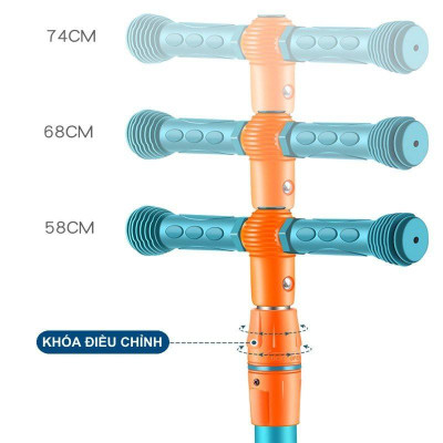 Xe trượt scooter có nhạc có đèn kiêm xe chòi chân 2 trong 1 ghế siêu xinh cho bé