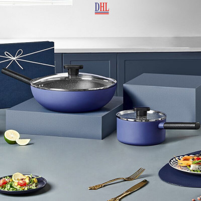 Chảo xào chống dính lòng sâu vân đá cao cấp Mitomo Cooker King siêu bền- Hàng chính hãng