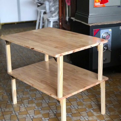 Bàn học,bàn ăn ngồi bệt gỗ tự nhiên VIMOS, xếp gọn, chắc chắn, cao 32cm