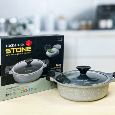 Nồi đá Lock&Lock Stone 2 tay cầm LCA6242D 24cm