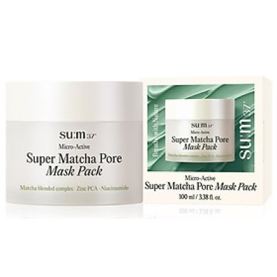 Mặt nạ matcha làm sạch sâu Su:m37 Micro-Active Super Matcha Pore Mask Pack 100ml