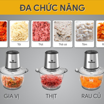 Máy Xay Thịt 2 Lưỡi Kép BlueStone CHB-5145 (2 Lít) 350W - Hàng chính hãng
