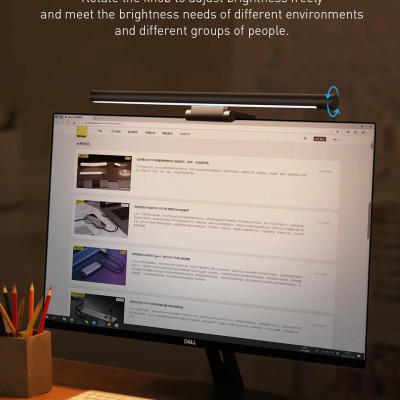 Đèn bàn treo màn hình máy tính Baseus 3 chế độ sáng,tăng giảm cường độ ánh sáng chống mỏi mắt và bảo vệ mắt khỏi ánh sáng xanh - Hàng nhập khẩu