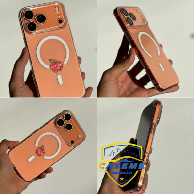 Ốp lưng Memumi Glitter trong suốt từ tính bảo vệ camera cho iPhone Air, iPhone 17, iPhone 17 Pro, iPhone 17 Pro Max Siêu mỏng 0.3mm, hít nam châm chắc chắn - hàng Chính Hãng