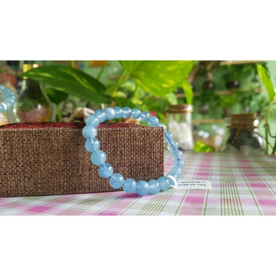 Vòng đeo tay đá aquamarine
