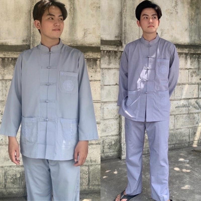 ĐỒ LAM ĐI CHÙA Lãnh Tụ Thêu Túi Tay Dài