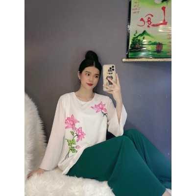 ĐỒ LAM ĐI CHÙA #Mã Freeship Xtra# Sen Lụa Tơ