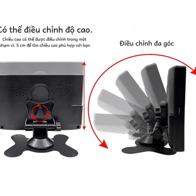 Bộ Màn Hình Camera Lùi Cho Xe Tải 24V 7.0 Inch Cáp 15M Camera 18 LED Hồng Ngoại Nhìn Trong Đêm Cho Xe Buýt Xe Tải Container Xe Công Trình