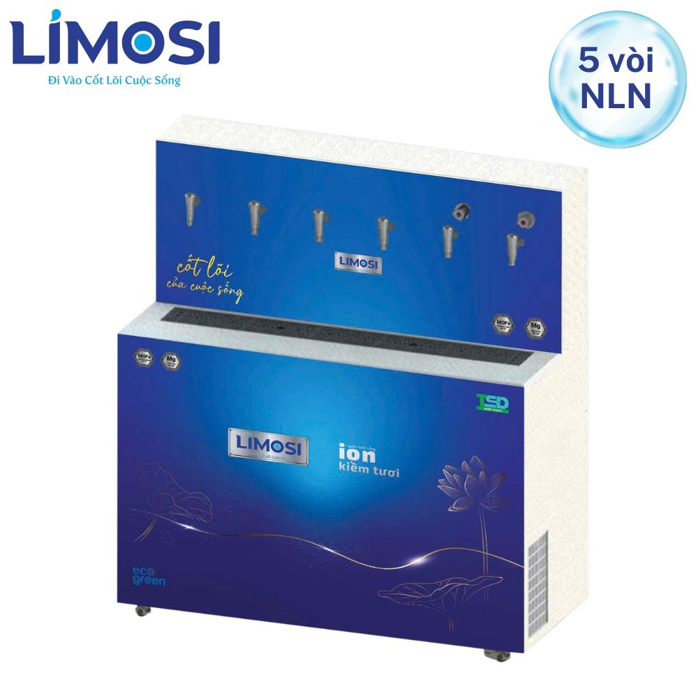 Máy Lọc Nước Ion Kiềm Limosi 50L - 5 Vòi Nóng Lạnh Nguội