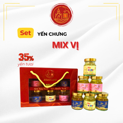 Set Yến Chưng Mix Vị 6 Hũ