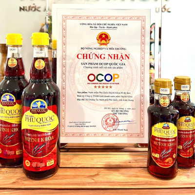 Nước Mắm Truyền Thống Cốt Nhĩ Huỳnh Khoa 43 đạm - Chai 500 ml - Hộp 2 chai