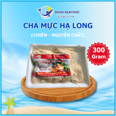 Chả Mực Giã Tay Hạ Long (Chiên) - Hút Chân Không - Khay 300gr