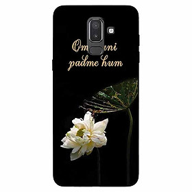 Ốp lưng dành cho Samsung J8 2018 mẫu Om Mani Cánh Sen Trắng