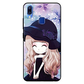 Ốp lưng in cho Vivo Y95 mẫu Anime Cô Gái Nón Đen - Hàng chính hãng