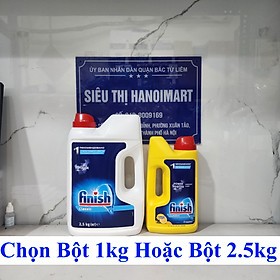 Bột rửa bát Finish Dishwasher Power Powder Lemon 2,5 kg hương chanh - Bột rửa bát finish classic dùng cho máy rửa bát 2.5kg, 1kg
