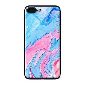 Ốp kính cường lực cho iPhone 7 Plus Đá Xanh Hồng - Hàng chính hãng