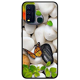 Ốp lưng dành cho Vivo Y30 mẫu Sỏi Trắng và Bướm