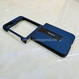 Ốp cho Samsung Galaxy Z Flip 5 lưng da chính hãng X-Level Utmost Plain có chân chống - Hàng nhập khẩu