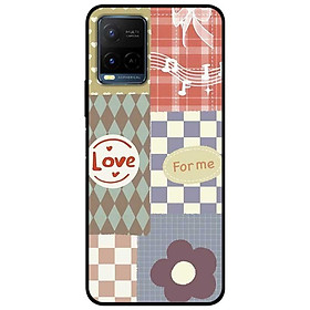 Ốp lưng dành cho Vivo Y21 - Vivo Y21s mẫu Ô Vuông Love