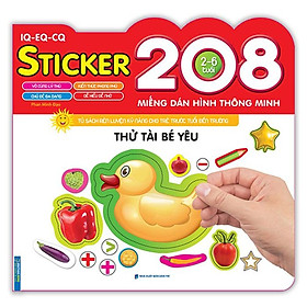 Sticker IQ-EQ-CQ – 208 Miếng Dán Hình Thông Minh - Thử Tài Bé Yêu (Tái bản năm 2022)