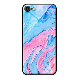 Ốp kính cường lực cho iPhone 8 Đá Xanh Hồng - Hàng chính hãng