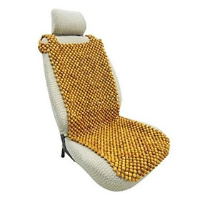 Đệm lót ghế ô tô hạt gỗ pơ mu cao cấp hạt 18ly -màu vàng (hàng làm kỹ )