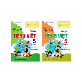 Sách - Combo vở ô li bài tập tiếng việt 5 - tập 1 + 2 (bám sát sgk cánh diều) (bộ 2 cuốn) (HA-MK)
