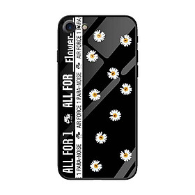 Ốp lưng kính cường lực cho iPhone 7 /8 Nền Hoa Cúc x Air - Hàng Chính Hãng