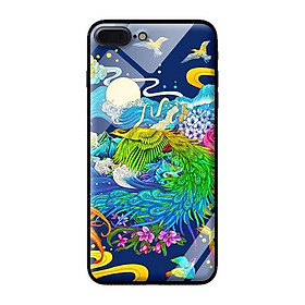 Ốp kính cường lực cho iPhone 7 Plus Phượng Hoàng Xanh - Hàng chính hãng