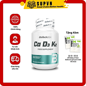 Biotech USA Ca D3 K2  (90 Viên) - Bổ Sung Canxi, Vitamin D3 K2