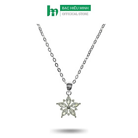 Dây Chuyền Nữ Bạc Hoa Xinh 5 Cánh Đính Đá BẠC HIỂU MINH DMD444