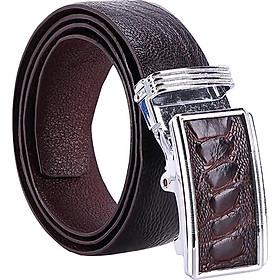 Thắt Lưng Nam Da Đà Điểu Trơn Huy Hoàng HT4410 - Nâu Đất
