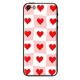 Ốp in cho iPhone 5 Trái TIm Ô Vuông - Hàng chính hãng