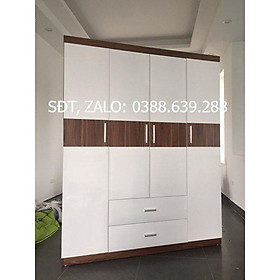 tủ quần áo ngỗ mdf 4 cánh sang trọng