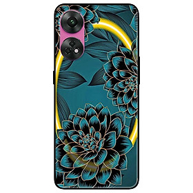 Ốp lưng dành cho Oppo Reno 8T 4G - Reno 8T 5G - Reno 10 5G - Reno 10 Pro 5G - Hoa Mẫu Đơn Xanh - Hàng Chính Hãng