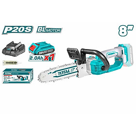MÁY CƯA XÍCH DÙNG PIN 20V (1 pin 2.0AH +sạc ) TOTAL TGSLI20851 - HÀNG CHÍNH HÃNG