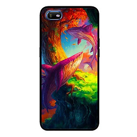 Ốp Lưng in cho Oppo A1K Mẫu Đàn Cá Voi - Hàng Chính Hãng