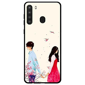 Ốp lưng dành cho Samsung Galaxy A21 mẫu Anime Boy Girl