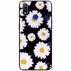 Ốp lưng dành cho Realme 3 Pro mẫu Cúc Nhuỵ Vàng Nền Đen