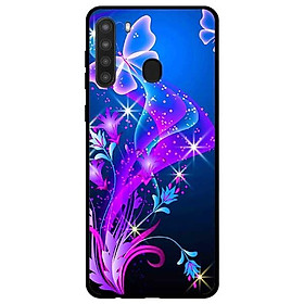 Ốp lưng dành cho Samsung Galaxy A21 mẫu Họa Tiết Bướm Tím