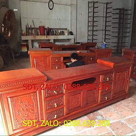 Kệ Tivi Gỗ Xoan Đào lõm giữa