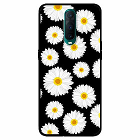 Ốp lưng dành cho Oppo R17 Pro mẫu Hoạ Tiết Cúc Nền Đen