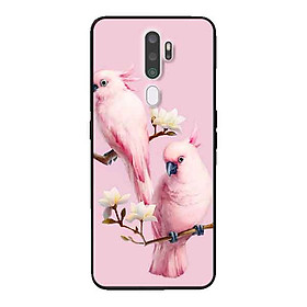 Ốp Lưng in cho Oppo A9 2020 Mẫu Chim Vẹt Nền Hồng - Hàng Chính Hãng