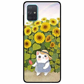 Ốp lưng dành cho Samsung A71 mẫu Mèo Mập Hướng Dương