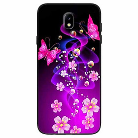 Ốp lưng dành cho Samsung J7 Pro mẫu Bướm Và Hoa Hồng