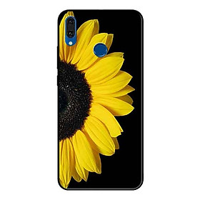 Ốp Lưng in cho Huawei Y9 (2019) Mẫu Hoa Hướng Dương Nền Đen - Hàng Chính Hãng