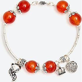 Vòng tay mã não đỏ phối hồ ly Ngọc Quý Gemstones
