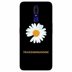 Ốp lưng in cho Oppo F11 Mẫu Cúc To Nền Đen